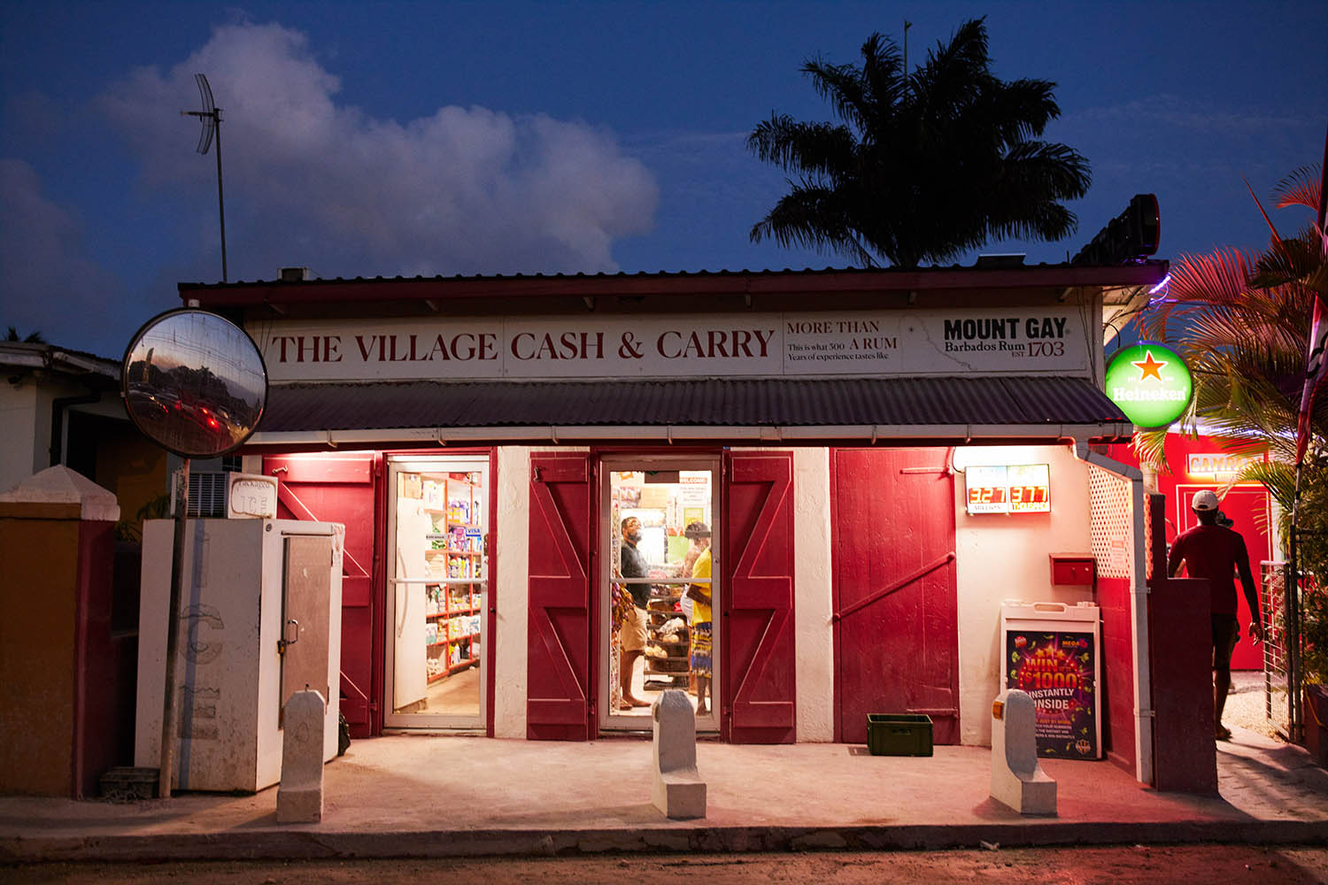 Barbadian village street